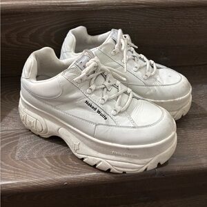 Naked Wolfe White Sport Platform Sneakers 9